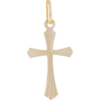 Přívěsek Přívěšek ze žlutého zlata kříž ZZ1408F + dárek zdarma