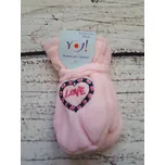 YO! Zimní polarové rukavičky love sv.růžové 14cm