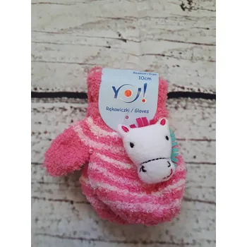 Rukavice YO! Zimní kojenecké froté rukavičky - koník 10cm