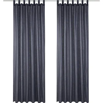 Povlečení LIVARNO home Sada závěsů, 2dílná, 135 x 240 cm (antracitová)