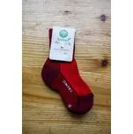 Surtex volný lem pro děti (70% merinové vlny) Barva: červená s vínovou, Velikost: 22 - 23 (eur 34-35)