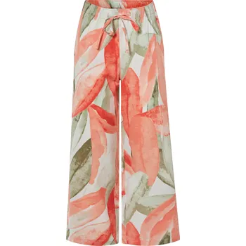 Dámské kalhoty esmara® Dámské lněné kalhoty XXL (korálová/olivová, 50)