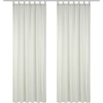 Bytový textil LIVARNO home Sada závěsů, 2dílná, 135 x 240 cm (béžová)