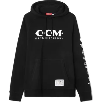 Pánské oblečení Mikina CCM 125 Years Pullover Hoodie Sr Farba: čierna, Veľkosť: M