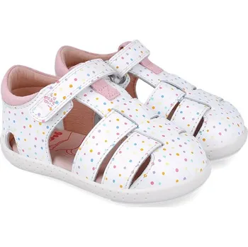 Dívčí obuv Garvalín Sandálky Puntos Blanco Bílá s puntíky Velikost: 25