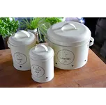 Dóza SECRETS DU POTAGER na BRAMBORY, velikost: 6 L, barva: krémová bílá|Esschert Design