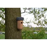 Budka pro ptáčky Žalud, dřevo FSC, 14x25cm, hnědá/tmavá šedá|Esschert Design