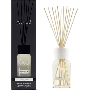 Svíčka Millefiori Milano White Musk aroma difuzér 500 ml.