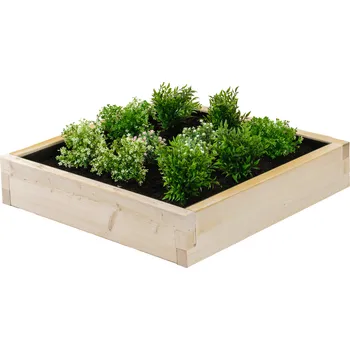 Vyvýšený záhon Vyvýšený záhon čtverec - výška 16cm Vyberte povrchovou úpravu: Přírodní, Vyberte velikost (délka x šířka): 600x600, Nopová folie: Bez folie