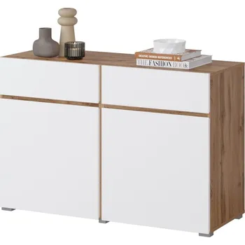 Komoda Komoda CROSS (typ 45) dub Wotan/bílá