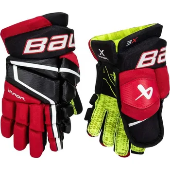 Hokejové rukavice Rukavice Bauer Vapor 3X Jr Farba: čierno/červená, Veľkosť rukavice: 11"