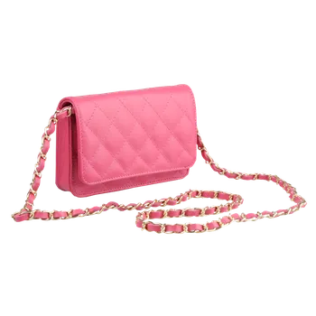 Kabelka NovaKabelka.cz Kožená italská crossbody kabelka Milva Fuxia