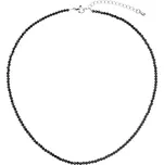 Náhrdelník s black spinel kameny 42012.3 ocel