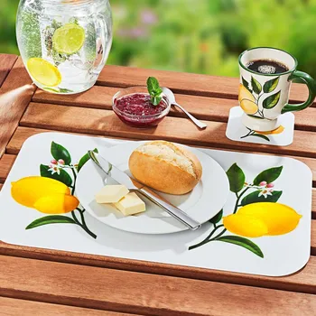 Kuchyňský mlýnek 3Pagen 6 prostírání + 6 podtácků Citróny