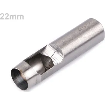 Výsečník / děrovač na látky Ø14;17;18;19;20;22 mm, barva 22 mm nikl