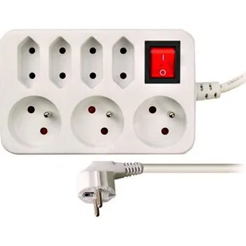 Prodlužovací kabel Prodlužovací kabel 3 metry 7 zásuvek