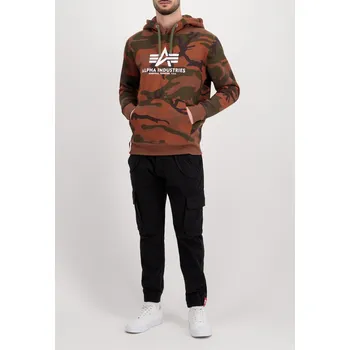Pánská mikina mikina Basic Hoody Camo burned camo L