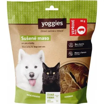 Pamlsek pro psa Yoggies Sušené vepřové maso pro psy 80 g