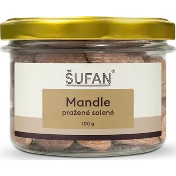 Šufan Mandle pražené solené ve skle 100 g