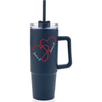 Termoska s průhledným víčkem Propletená srdce