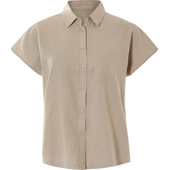 Dámská halenka esmara® Dámská lněná blůza (šedohnědá, 44)