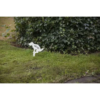 Domovní číslo Cedule se psem NEIN!, bílá|Esschert Design