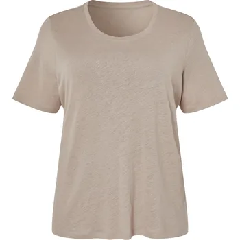 Dámské tričko esmara® Dámské lněné triko XXL (šedohnědá, 3XL(56/58))