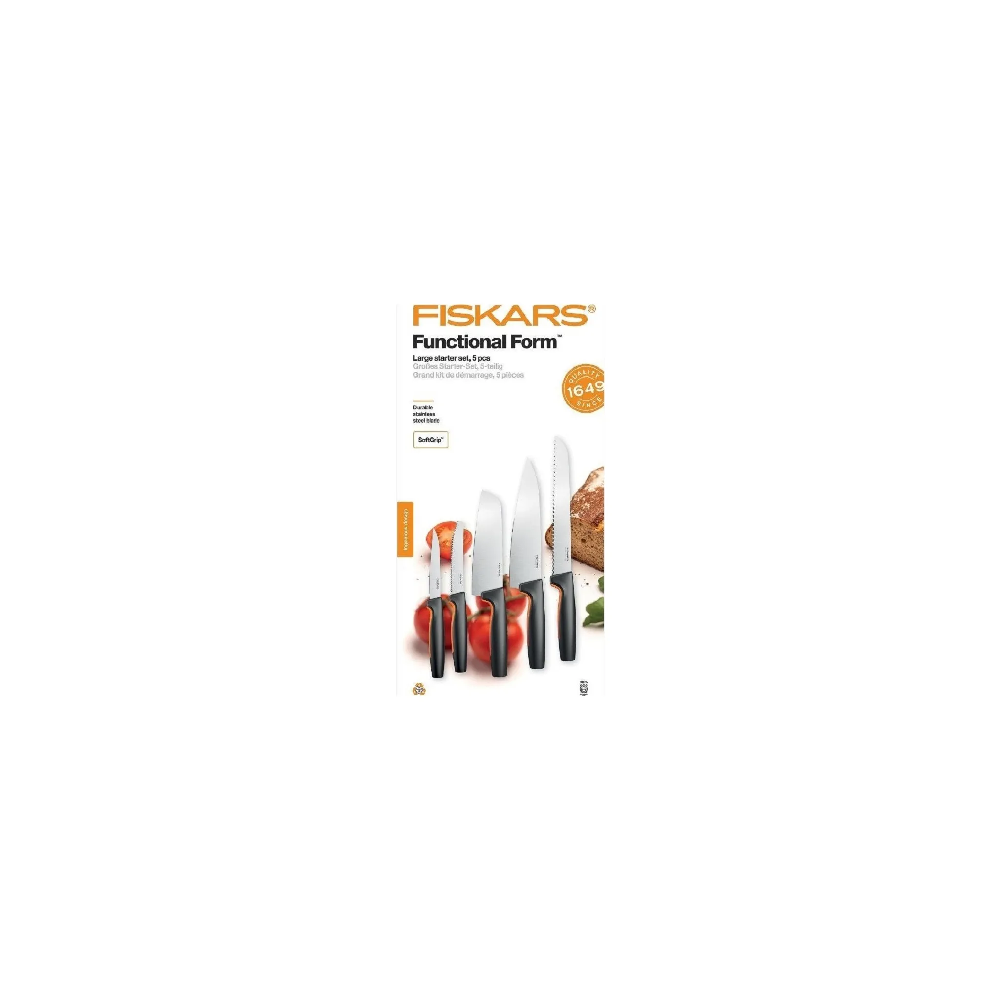 Fotografie 4 - Kuchyňský nůž Fiskars Functional Form 1057558 5 ks
