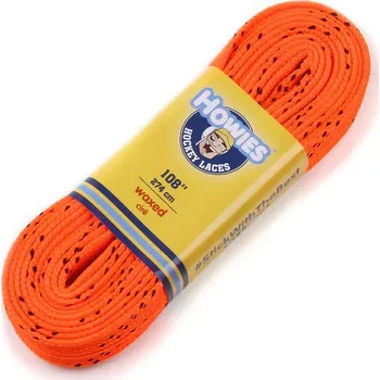Hokejové šnúrky Howies voskované oranžové Farba: oranžová, Dĺžka: 274 cm / 108"