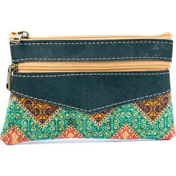 Kabelka Korková kapsička se dvěma přihrádkami - Zelená