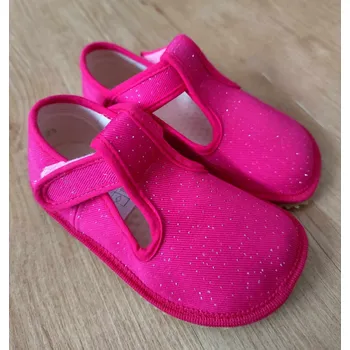 Chlapecké bačkory Beda Přezůvky barefoot - Pink shine (BFN 170020/W) Velikost: 25