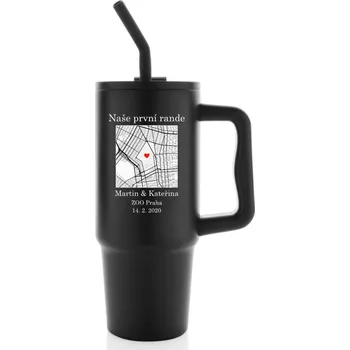 Termoska Termoska s barevným víčkem - Místečko lásky