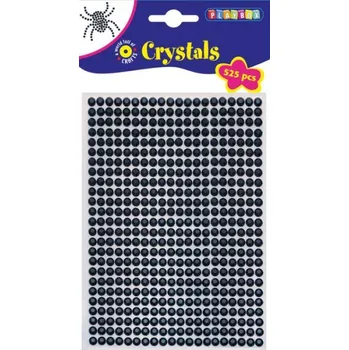 Samolepící dekorace Lepicí kamínky 525ks, průměr 5mm černé