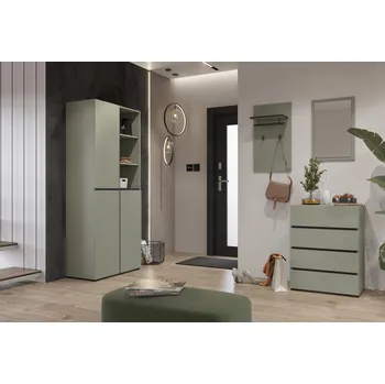 Nábytek do předsíně CROSS Pine green/černá