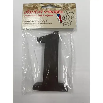 Číslo 1 střední hnědé – výška 100 mm