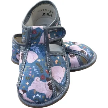 Dívčí obuv Baby Bare Přezůvky barefoot - mopsík Velikost: 24