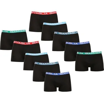 Pánské spodní prádlo 10PACK pánské boxerky Gianvaglia černé (026) XXL Možnost vrácení zboží ZDARMA do 120 dnů!
