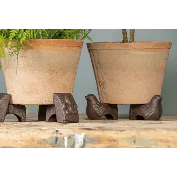 Květináč Noha pod květináč PTÁČEK, litina|Esschert Design