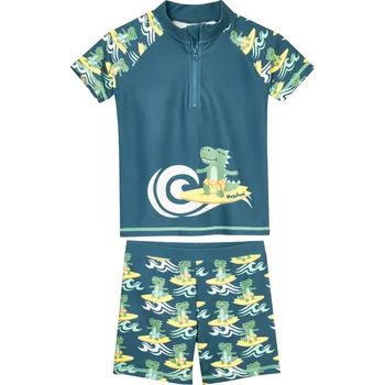 Dětská móda Playshoes Chlapecká koupací souprava s UV ochranou, 2dílná (surfař dino, 74/80)