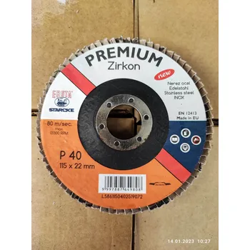 Příslušenství k brusce Lamelový kotouč 115mm, P40 Zirkon