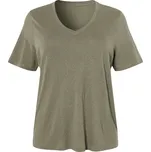 esmara® Dámské lněné triko XXL (olivová, 3XL(56/58))