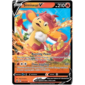 Karetní hra Pokémon TCG Simisear V 022/159