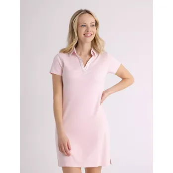 Dámské šaty U.S. Polo Assn. dámské šaty SPLIT NECK růžové XL
