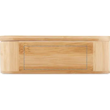 Dóza na potraviny Bambusová krabička na jídlo 1l 3000 SIDE 2, 45x120mm Laserové gravírování, 1 barva