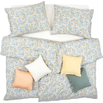 Povlečení SCANquilt povlečení KLASIK anita okrovomodrá 140 x 200/70 x 90 cm