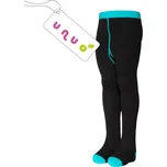 Unuo Bambusové punčocháče černé s tyrkysovou Velikost: 62