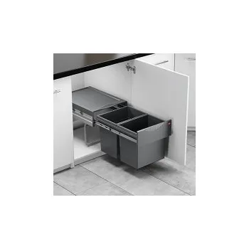 Odpadkový koš Hailo AS Raumspar Tandem 18/18 tmavě šedý - vestavný, odpadkový koš Raumspar Tandem- 3641-52