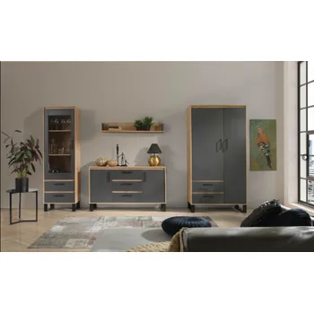 Obývací stěna Mlot Obývací stěna Bonti Barevné provedení: korpus: dub Artisan + dvířka: dub Artisan