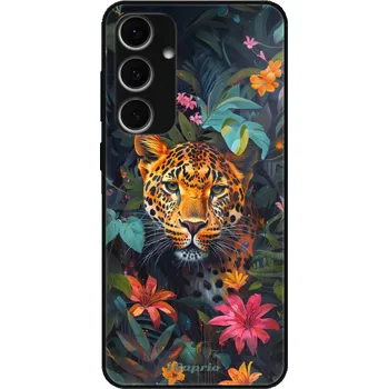 Pouzdro na mobilní telefon Lesklé pouzdro iSaprio pro Samsung Galaxy S24 FE - Flower Jaguar (Lesklé pouzdro, kryt, obal iSaprio Exclusive na mobil Samsung Galaxy S24 FE s motivem Flower Jaguar - elegantní skleněný vzhled, skvělá ochrana mobilu a luxusní styl, vyrobeno v Česku)