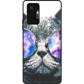 Pouzdro na mobilní telefon Lesklé pouzdro iSaprio pro Xiaomi Redmi Note 10 Pro - Galaxy Cat (Lesklé pouzdro, kryt, obal iSaprio Exclusive na mobil Xiaomi Redmi Note 10 Pro s motivem Galaxy Cat - elegantní skleněný vzhled, skvělá ochrana mobilu a luxusní styl, vyrobeno v Česku)